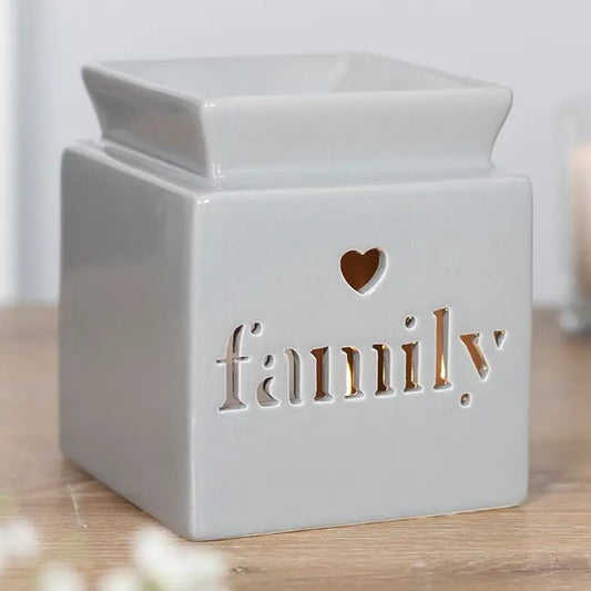 Ceramic Family Cut Out Oil Burner and Wax Warmer