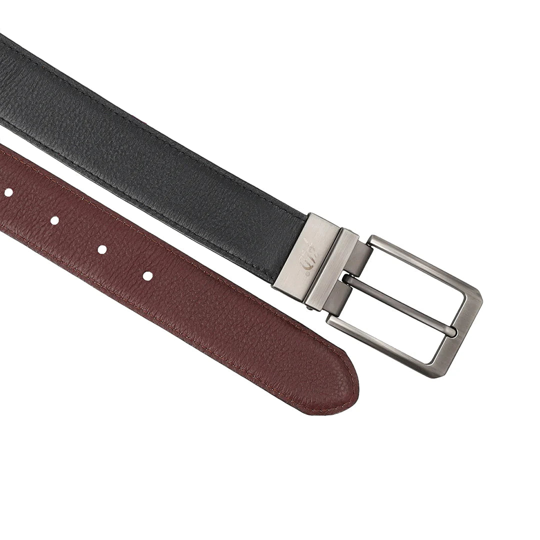 Men’s Double-Sided Reversible Leather Belt