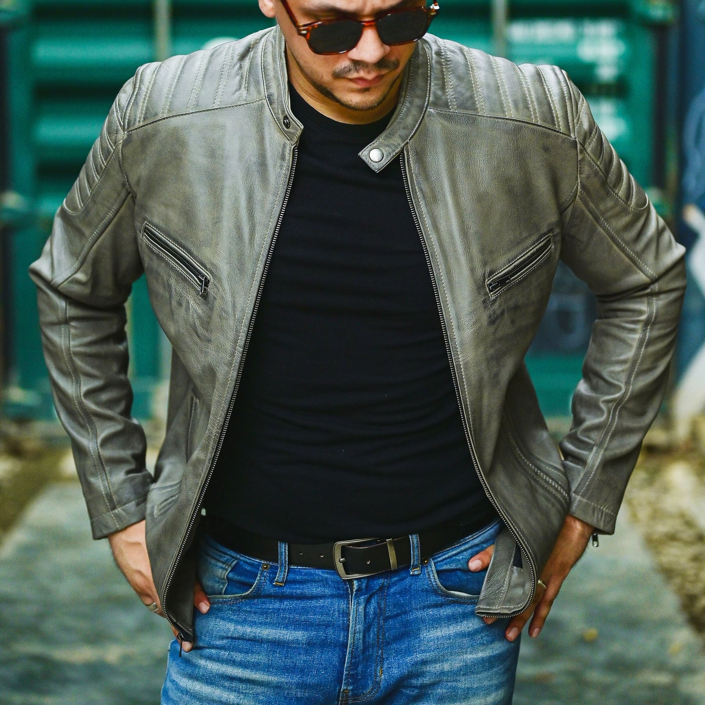 Handmade Jacket Leather Jacket Motorcycle Leather Jacket Men Leather Jacket