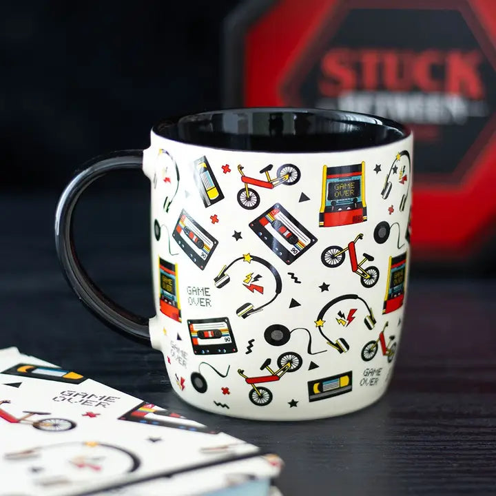 Retro 80s Print Gaming Coffee Cup and Mug