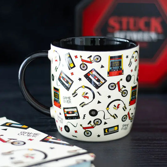 Retro 80s Print Gaming Coffee Cup and Mug