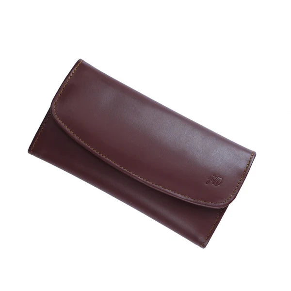 Women’s Essential Everyday Leather Clutch Wallet  Long Magnetic Flip Purse