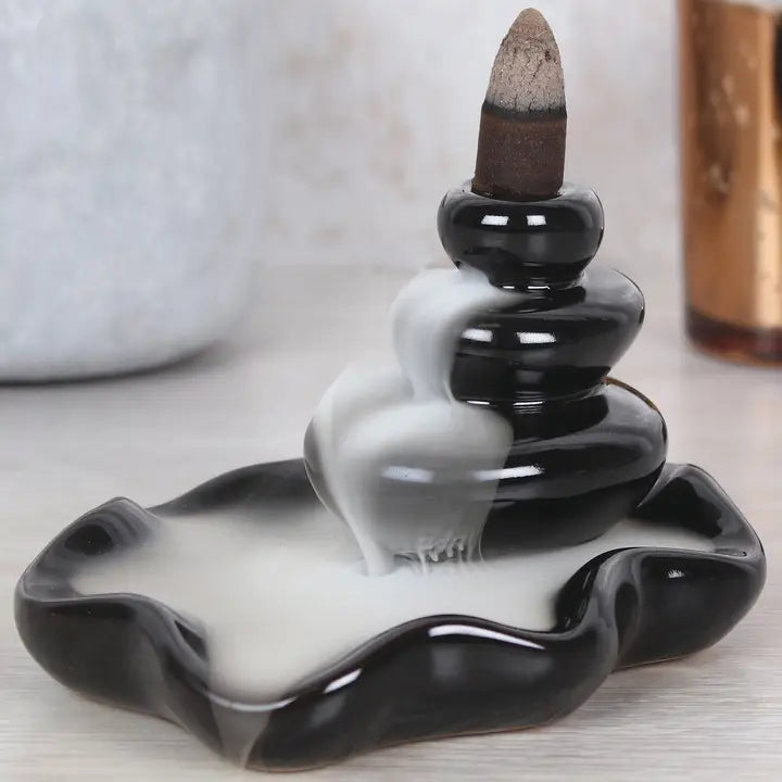 Ceramic Waterfall Effect Backflow Incense Burner
