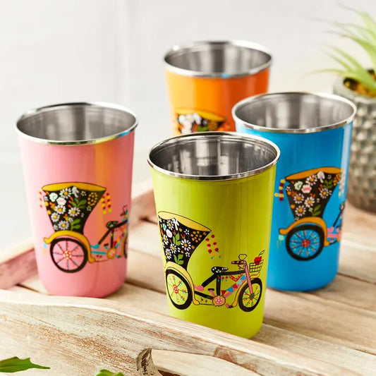 Hand Painted Durable Stainless Steel Cup