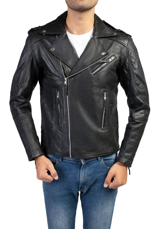 Handmade Jacket Men Leather Jacket Motorcycle Jacket