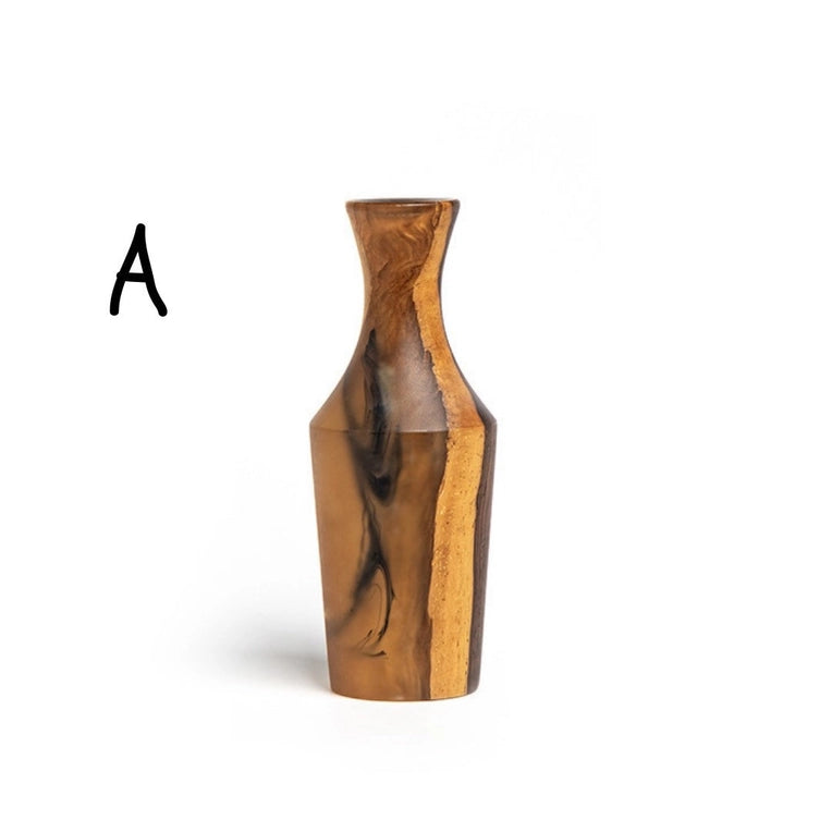 Handmade Wooden Resin Vase Mini Decorative Piece