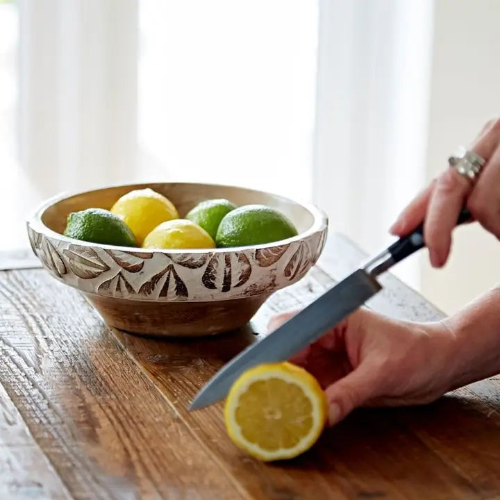 Handmade Mango Wood Wooden Fruit Bowl