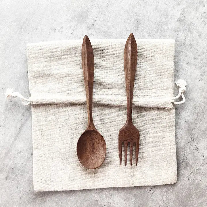 Handmade Walnut Spoon and Fork