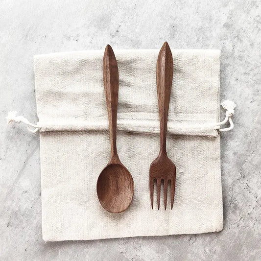 Handmade Walnut Spoon and Fork