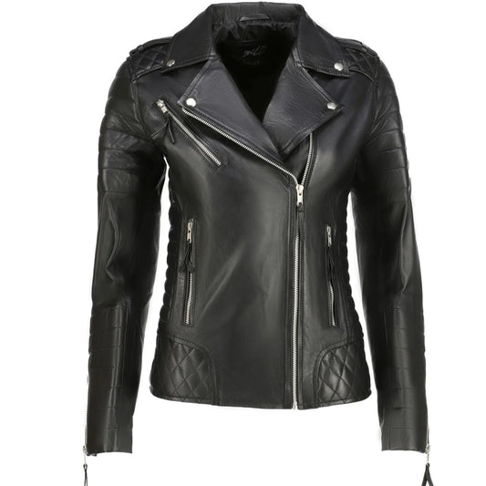 Real Leather Jacket Handmade jackets Ladies jackets Black jacket Ladies jackets Leather biker jacket