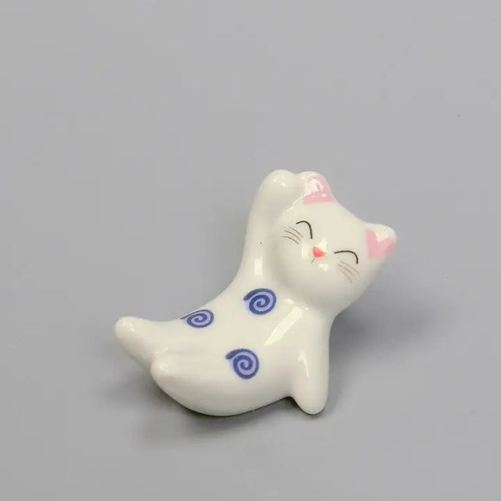 Handmade Ceramic Cat Chopstick Rest