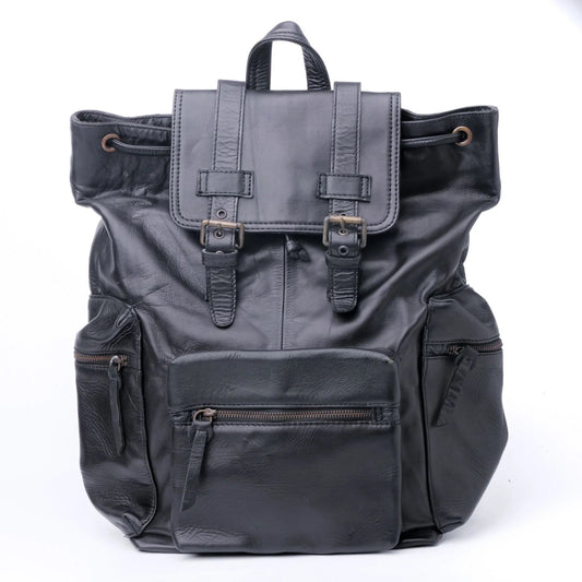 Handmade backpack Leather Backpack Travel bag Office Backpack Black leather backpack