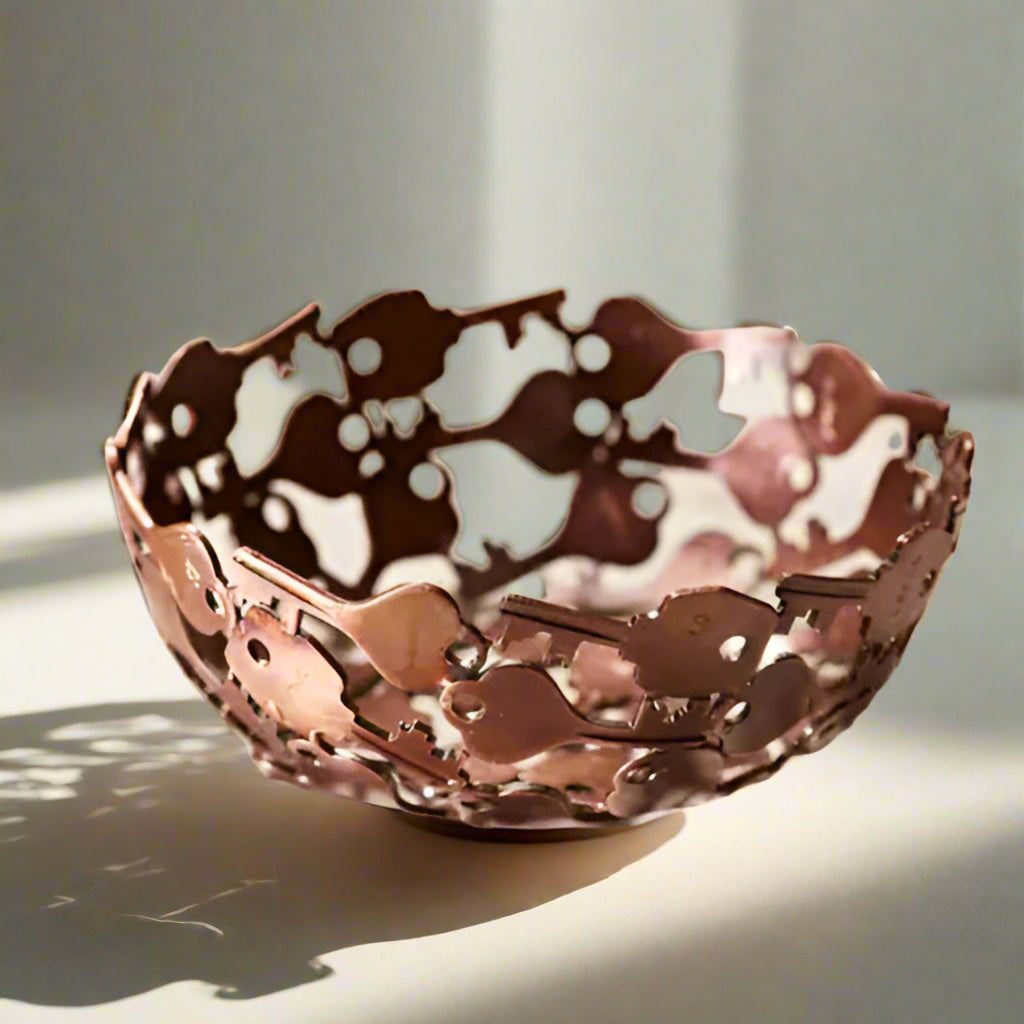 Antique Copper Key Bowl