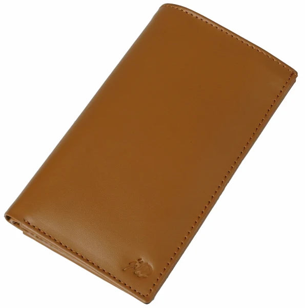 18 Pockets Leather Long Wallet for Men & Women Tan Brown