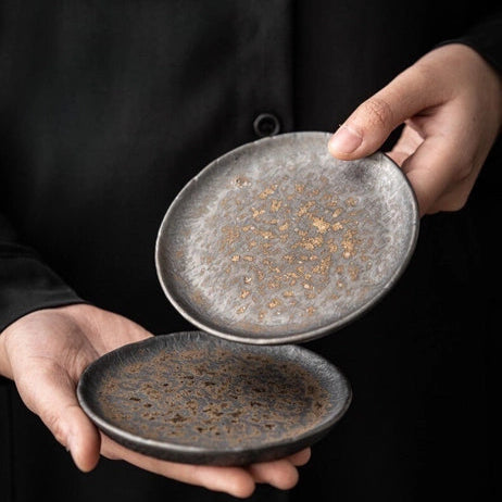 Handmade Metallic Glaze Ceramic Plate