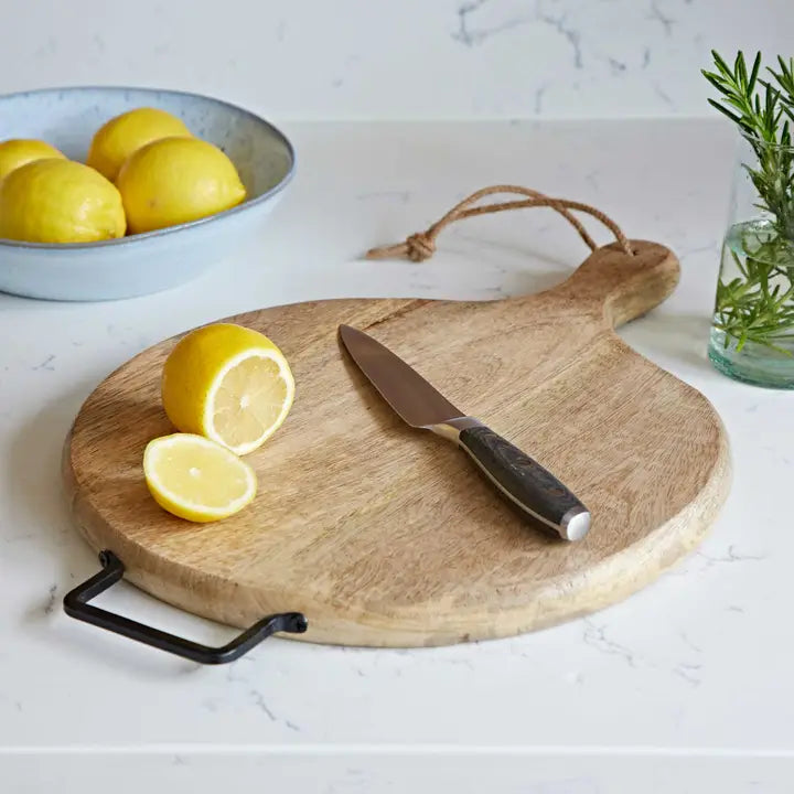 Handmade Mango Wood Round Chopping Board