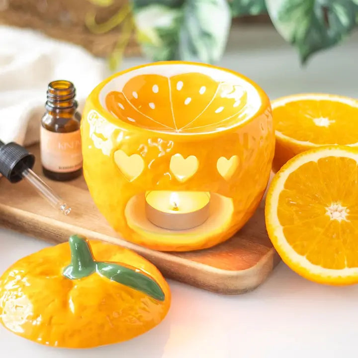 Ceramic Orange Oil Burner