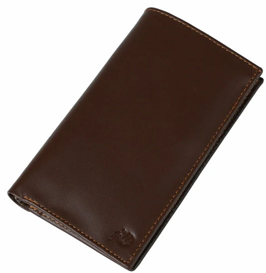 18 Pockets Leather Long Wallet Dark brown Travel Wallet for Men and Women