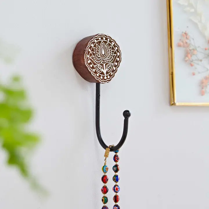 Hand Carved Wooden Wall Hooks
