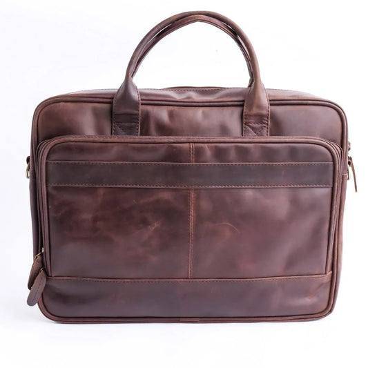 Handmade bag Leather bag Laptop bag  Midnight Brown bag unisex bag Shoulder bag