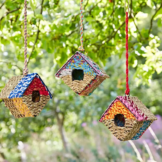 Diamond Recycled Cotton Birdhouse