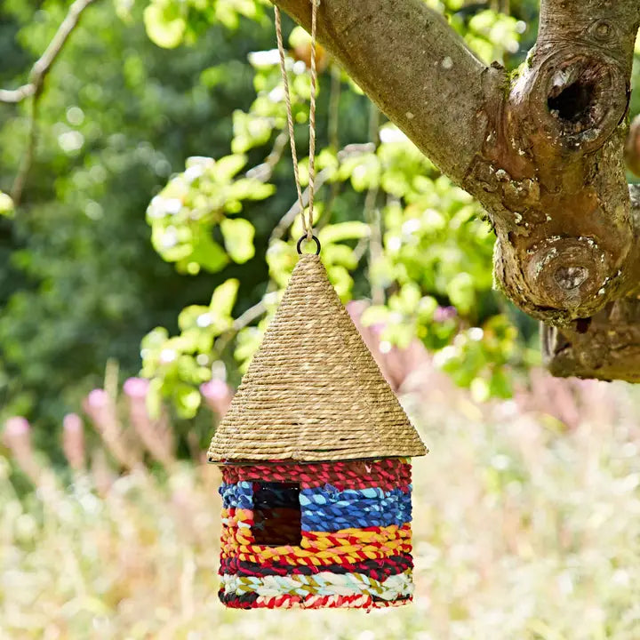 Handmade Octagonal Recycled Cotton Birdhouse