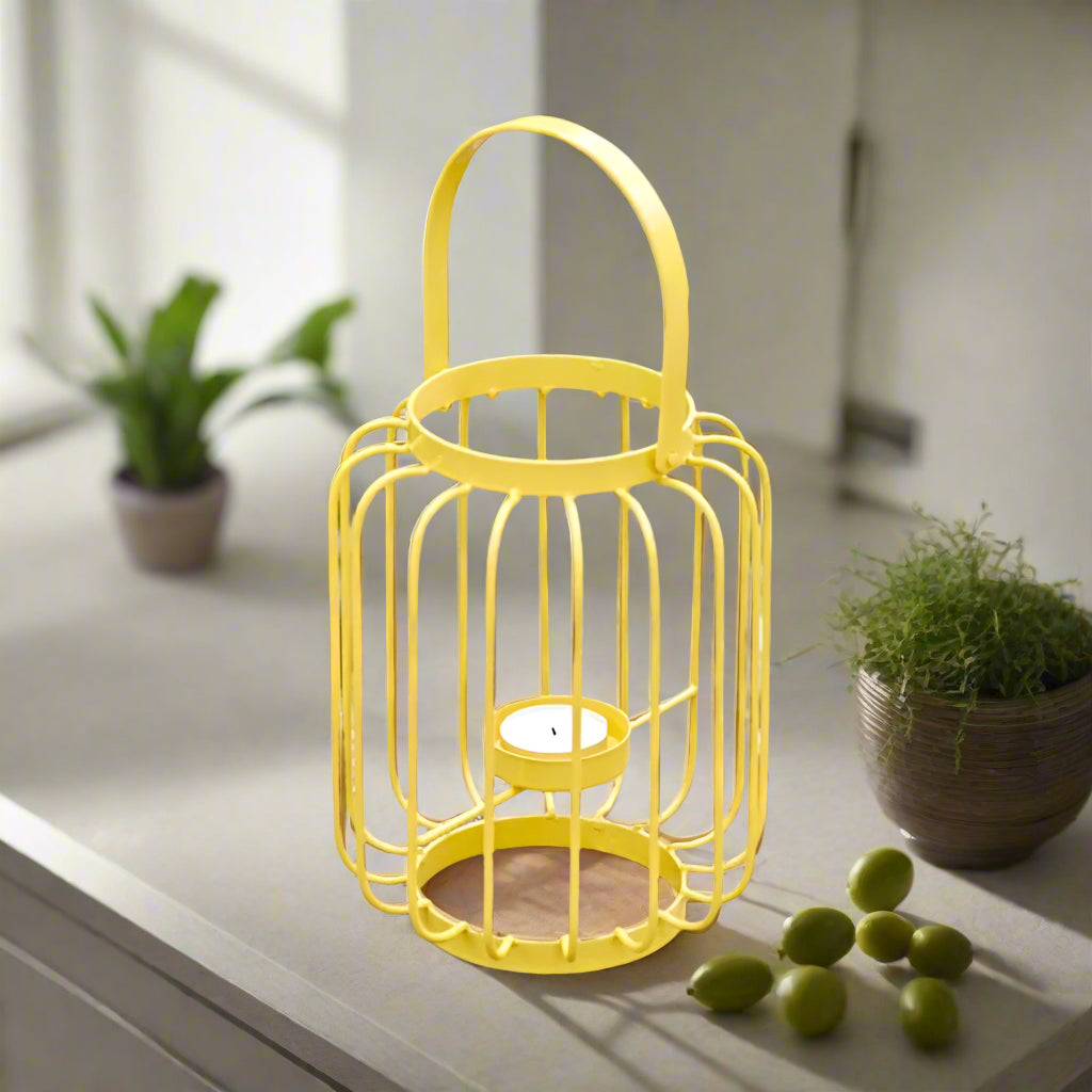 Iron Lantern Tea Light Holder
