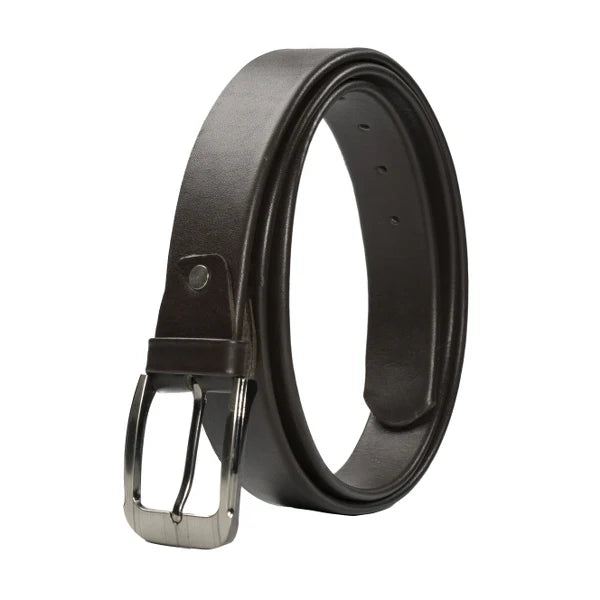 Men’s Formal 3-Fold Natural Cow Leather Belt – Chocolate Brown