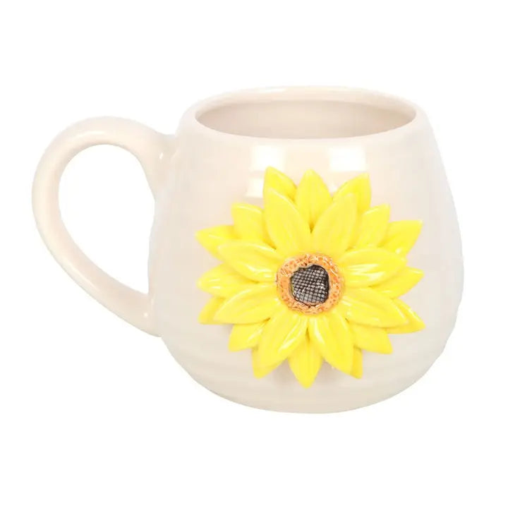 Ceramic Sunflower Rounded Mug and Coffee Cup