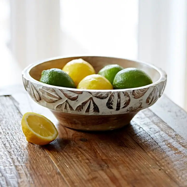 Handmade Mango Wood Wooden Fruit Bowl