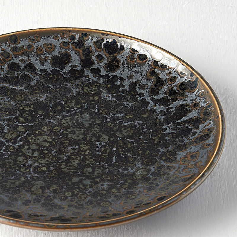 Handcrafted Porcelain Black Pearl Tapas Serving Plate