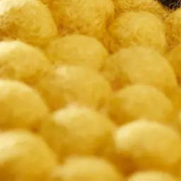 Handmade Wool Felt Bee Hexagon Trivet