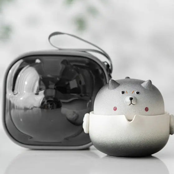 Shiba Inu Teapot Tea Cup Travel Set