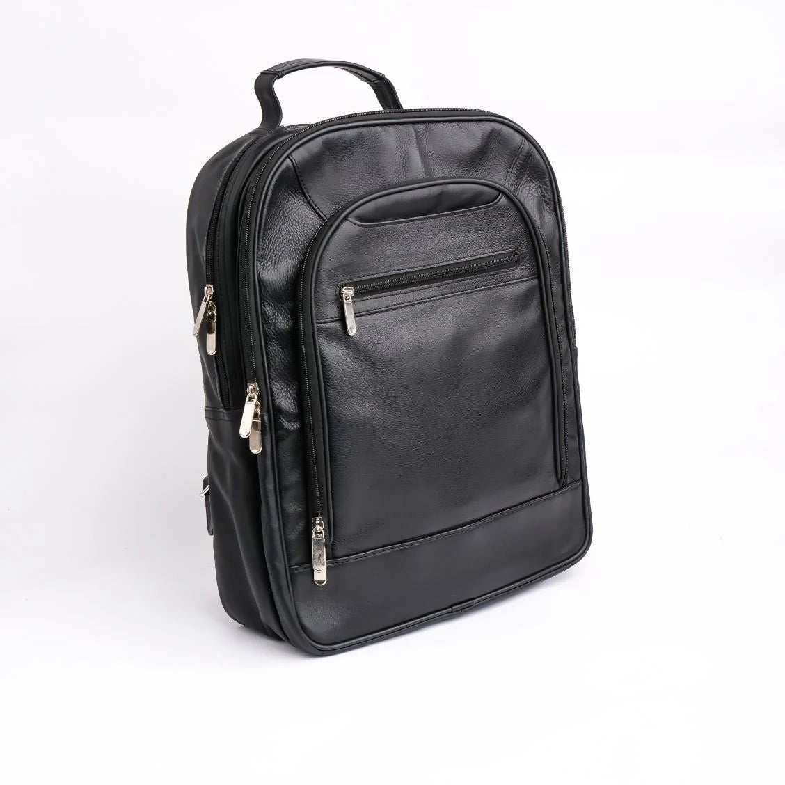 Black Leather Backpack Minimalist Laptop Bag Unisex Design Handmade Backpack Leather bag