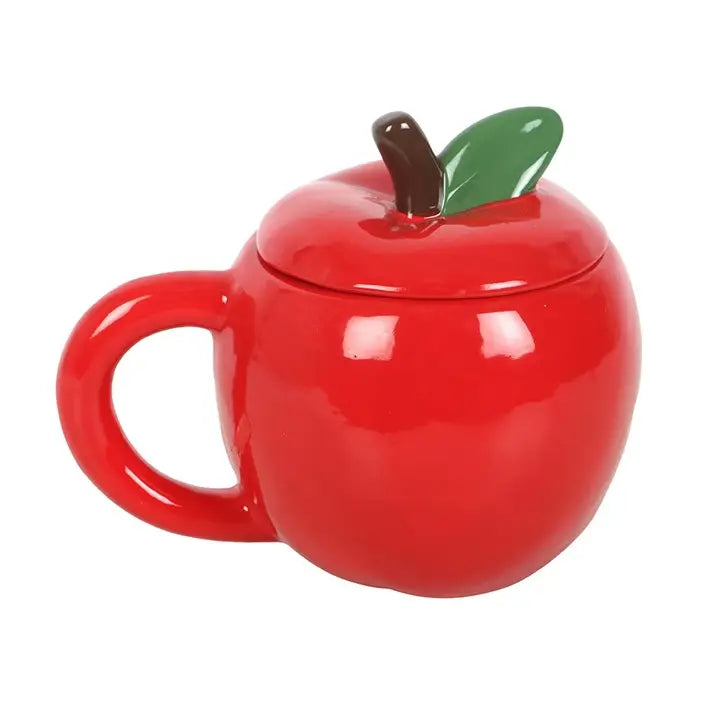Ceramic Apple Shape Mug with Lid