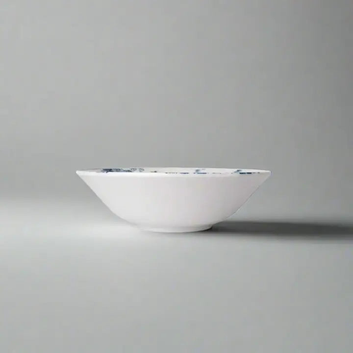 Hand Painted Blue Floral Porcelain Medium Bowl