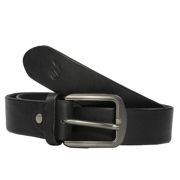 Men’s Formal 3-Fold Leather Belt – Black