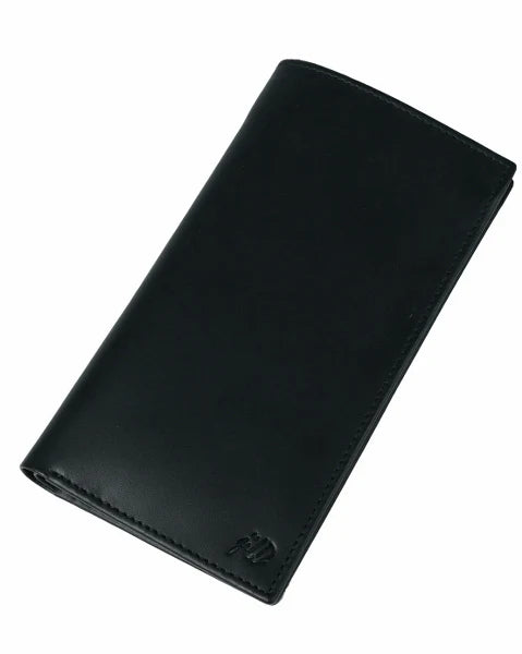 Leather Long Wallet Black Travel Organizer Wallet for Money, Cards Passport