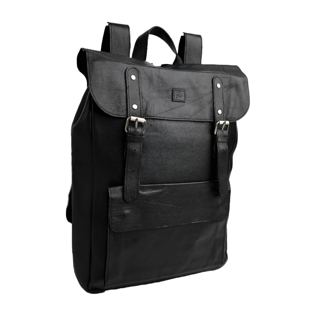 Leather bag Handmade bag Black bag shoulder bag Laptop backpack