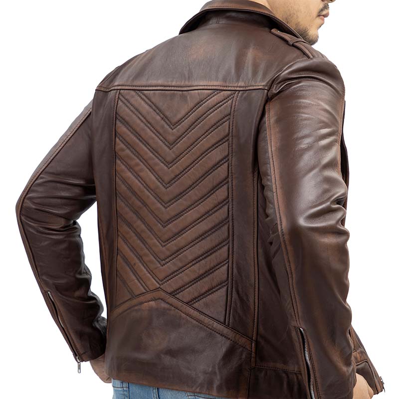 Real leather jacket Handmade Leather jacket Men jacket Biker Leather Jacket Brown leather jacket Motorcycle Jacket for Men