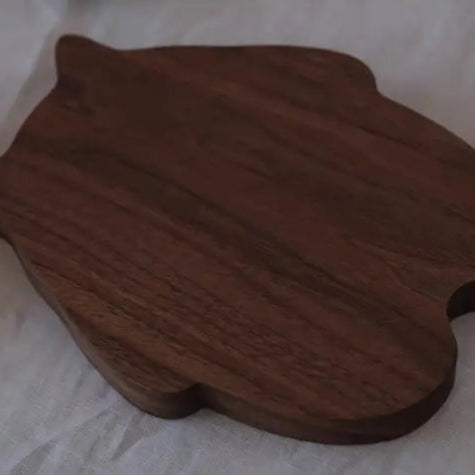 Handmade Walnut Cat Shaped Tray