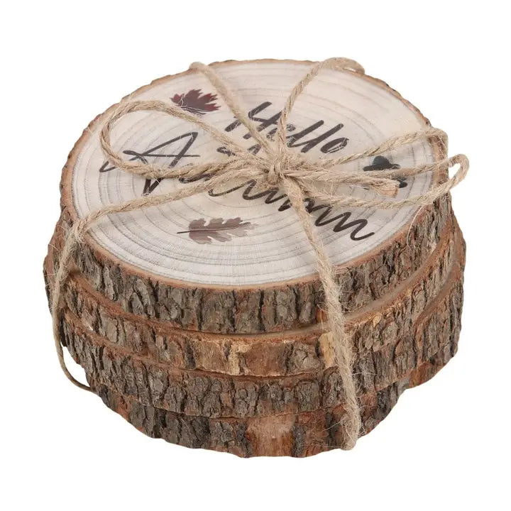 Wood Slice Coaster Set of 4