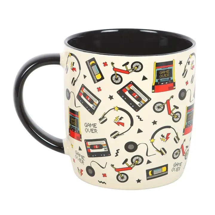 Retro 80s Print Gaming Coffee Cup and Mug