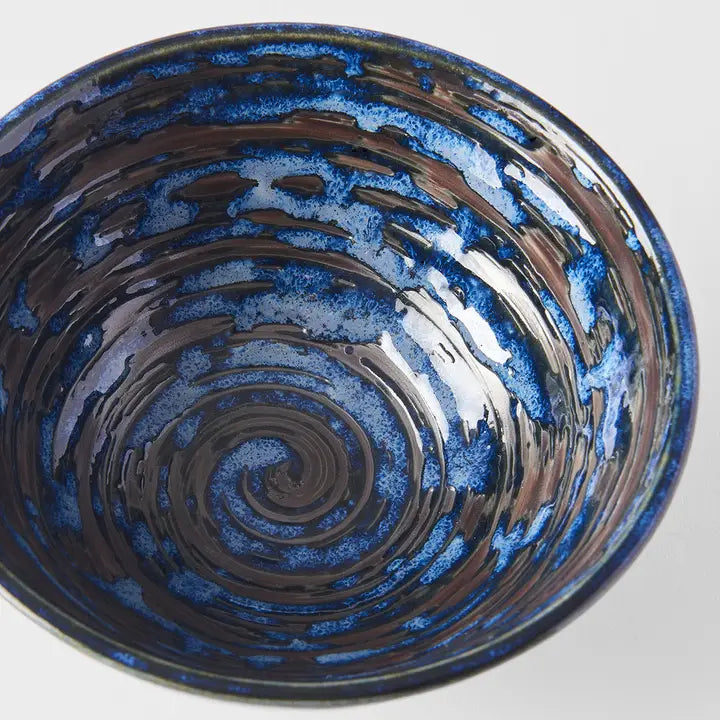 Copper Swirl Medium Porcelain Bowl