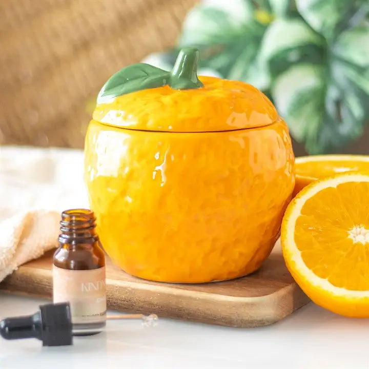 Ceramic Orange Oil Burner