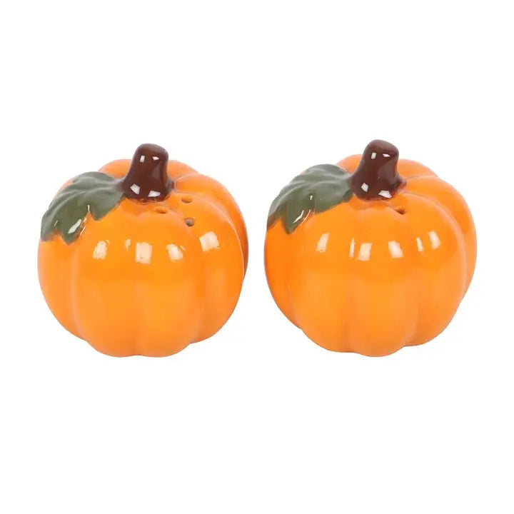Ceramic Pumpkin Style Salt and Pepper Shakers