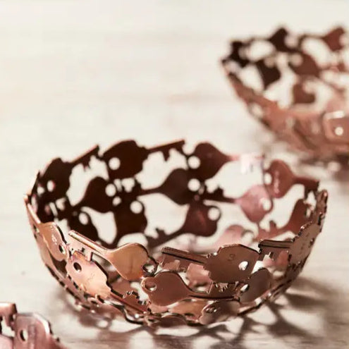 Antique Copper Key Bowl