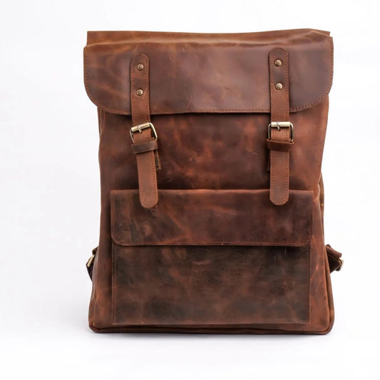 Handmade backpack Leather bag Shoulder bag unisex bag Laptop backpack Office Bag Brown Backpack