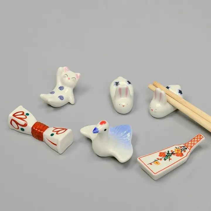 Handmade Ceramic Cat Chopstick Rest