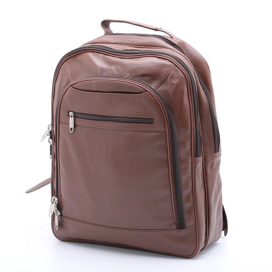 Handmade bag Leather Backpack Tan Brown backpack Travel Laptop Bag Office Bag Backpack with Zipper Pockets